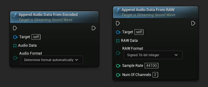 Append Audio Data node