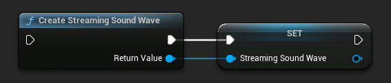 Create Streaming Sound Wave node