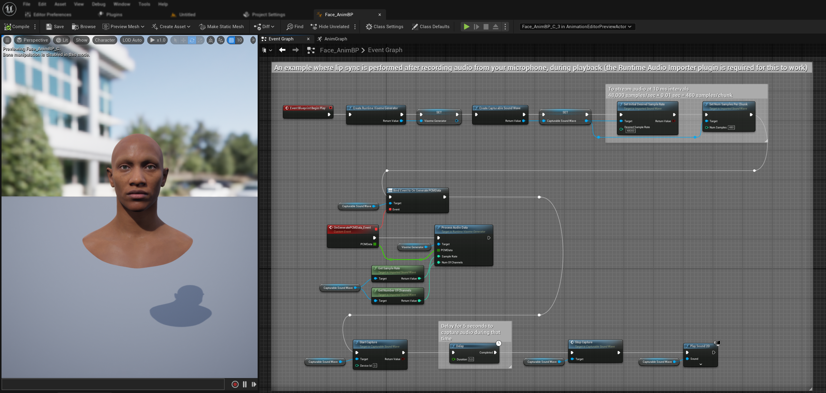 Lip Sync During Audio Playback