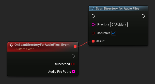 Scan Directory For Audio Files node