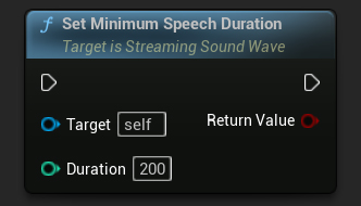 Set Minimum Speech Duration node