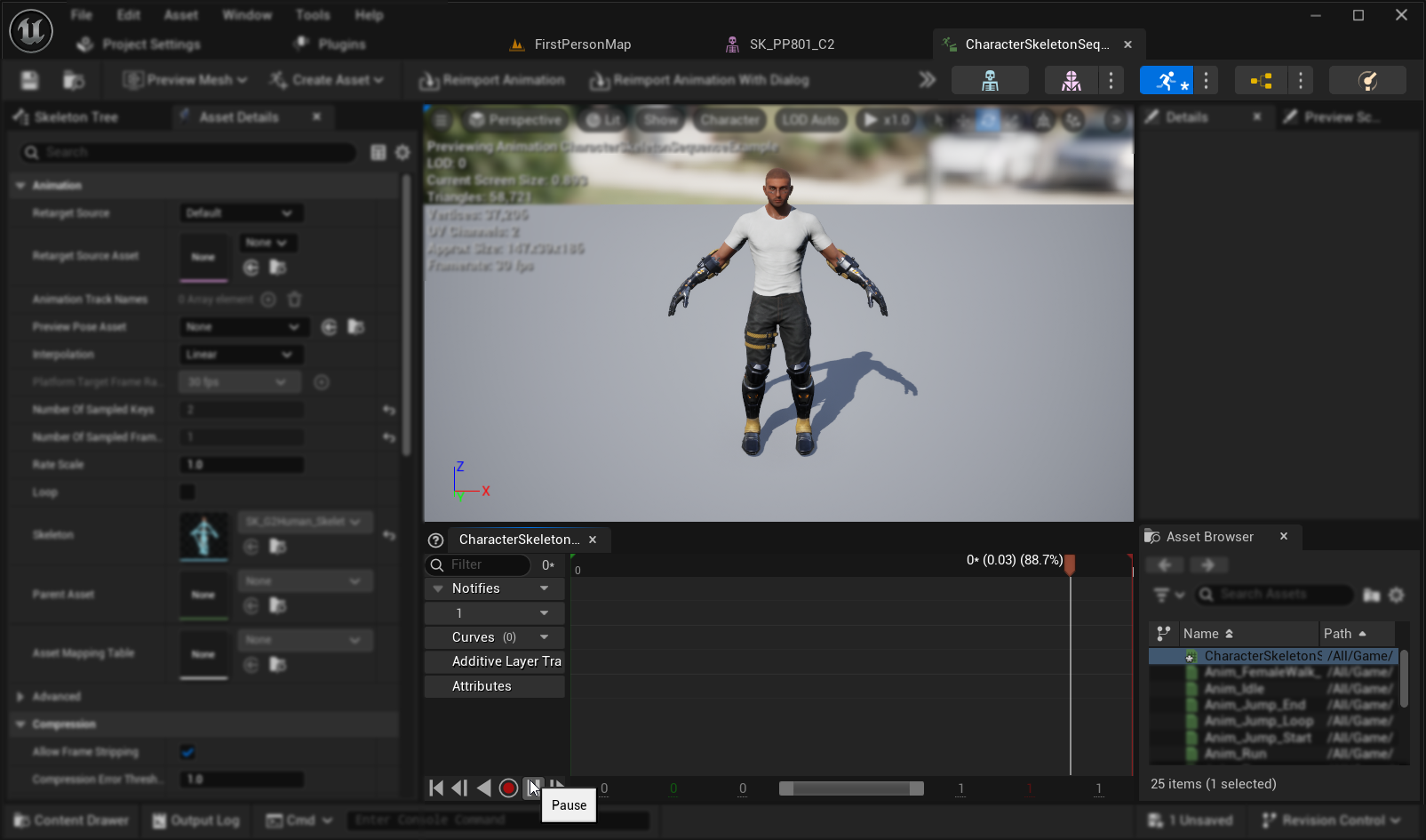 Anhaltender Animationsablauf