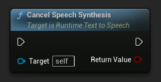 Text To Speech in Blueprints abbrechen