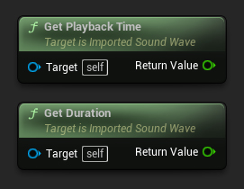 Get Playback Time und Get Playback Percentage Nodes