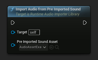 Audio aus vor dem Import vorbereitetem Sound importieren