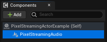 Pixel Streaming Audio-Komponente