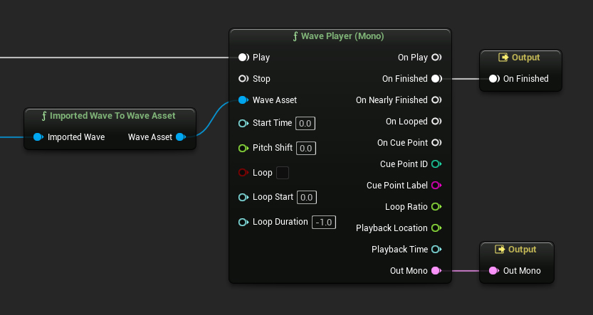 Audio in MetaSounds abspielen Beispiel