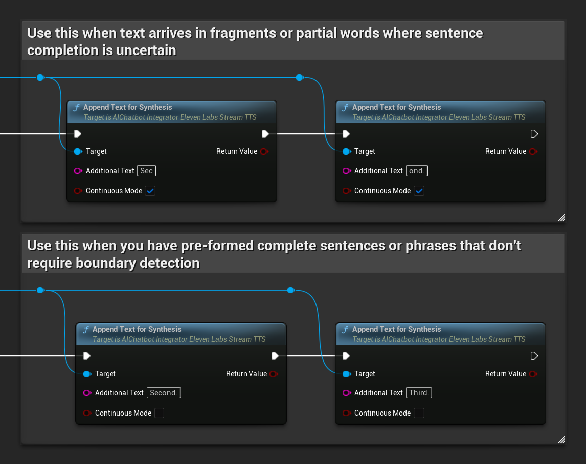 Append Text For Synthesis