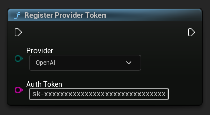 Register Provider Token in Blueprint
