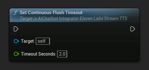 Set Continuous Flush Timeout