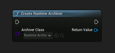 Runtime Archiver ノードを作成