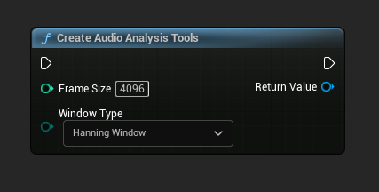 Audio Analysis Toolsノードを作成する