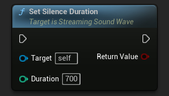 Set Silence Duration node