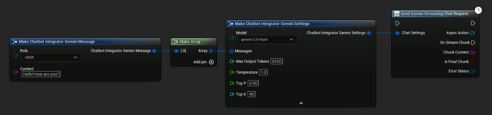 Enviar Solicitação de Chat em Streaming Gemini