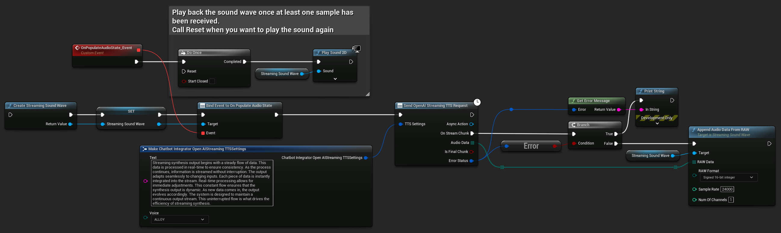 Gửi yêu cầu OpenAI Streaming TTS